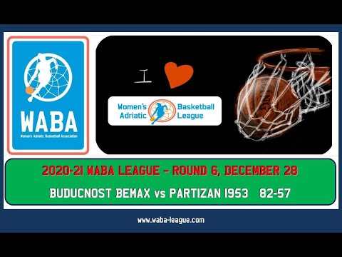 WABA 2020-21 R6  Buducnost Bemax-Partizan 1953 82-57 (28/12/2020)