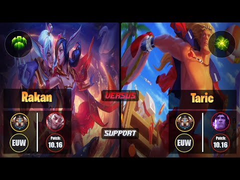 Challenger RAKAN [Guardian] (Support) VS  TARIC - Challenger EUW Patch 10.16