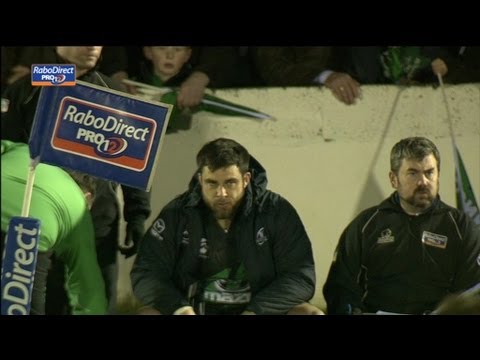 Ronan Loughney only on but Yellow Card for maul collapse ! -  Connacht v Zebre 1st March 2013