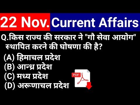 22 November 2018 Current Affairs | Daily Current Affairs | current affairs in hindi