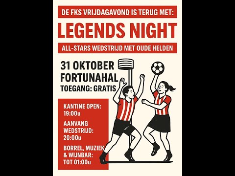 Op 31 oktober 2025 komen bij Fortuna/Ruitenheer de legends in actie.
