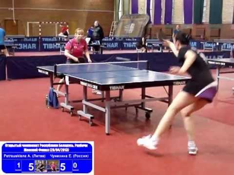 Anzhelika PYATRAUSKENE vs Elena CHUNIKHINA FINAL Raubichi, Belarus Open Championship Table Tennis