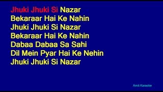 Jhuki Jhuki Si Nazar - Jagjit Singh Hindi Full Karaoke with Lyrics