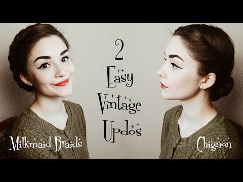 2 Easy Vintage Hairstyles | Hair Tutorial