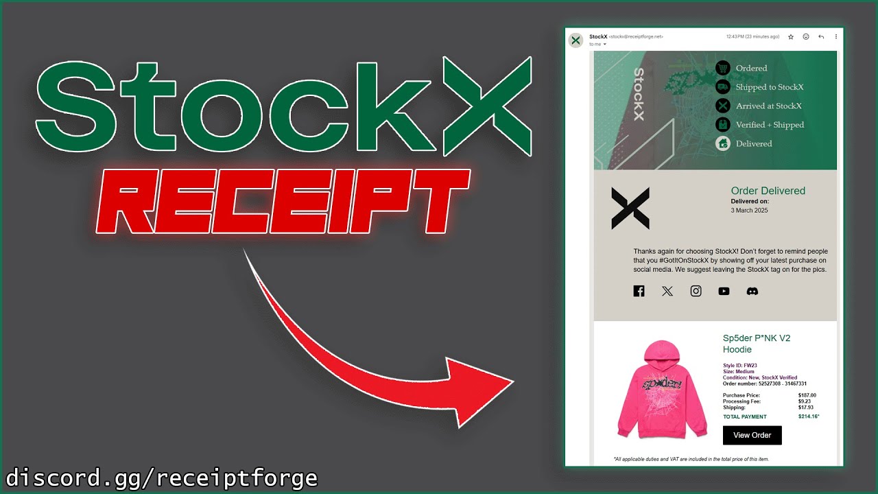 How to make 1:1 Stockx Receipts in 2025