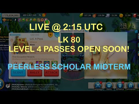 RoK - (LIVE): Level 4 Passes Open Soon! Let's Do Peerless Midterm Again!