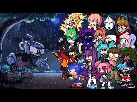 Knockout but every turn a Different Character Sings it (FNF Cuphead song, Indie Cross Mod cover)