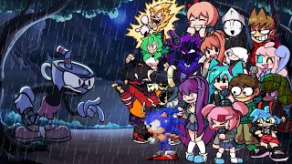 Cover art for Knockout but every turn a Different Character Sings it (FNF Cuphead song, Indie Cross Mod cover)