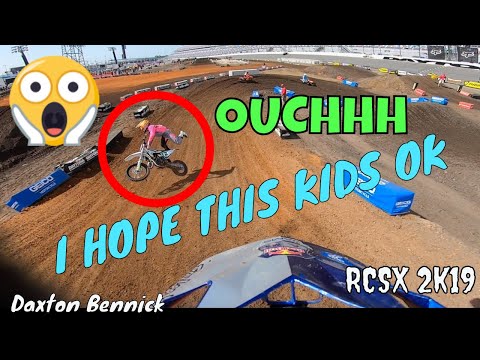 GoPro   Daxton Bennick   2 Dirtbike Crashes  Caught on Camera  Daytona  RCSX 2019
