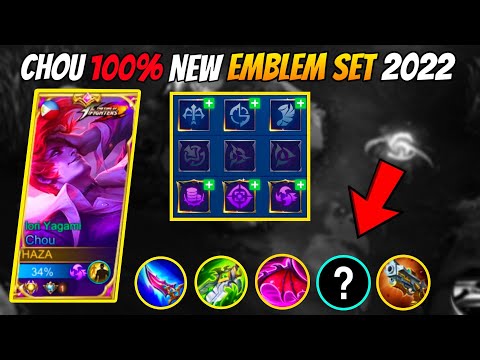 NEW EMBLEM SET 2022 AND BUILD HIGH DAMAGE! | CHOU PRO META GAMEPLAY HAZA | Mobile Legends