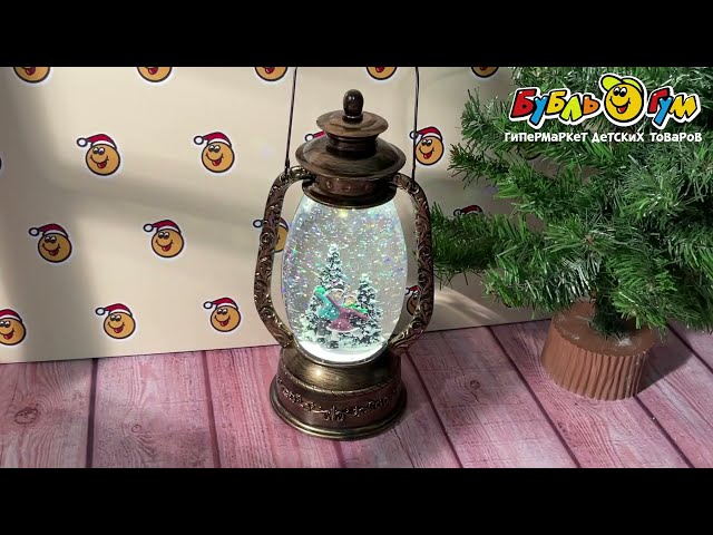 Фонарь светодиодный пластиковый Новогодний каток 27см - видео