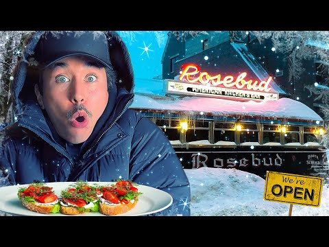 Eating in a Snow Storm For 24 Hours (Only Restaurants Open)