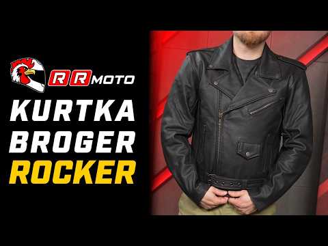BROGER ROCKER _ skórzana klasyczna kurtka motocyklowa z certyfikatem AA