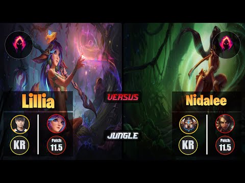 Cuzz LILLIA (Jungle) [Dark Harvest] VS NIDALEE - Challenger KR Patch 11.5