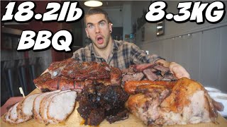 WORLDS BIGGEST BBQ CHALLENGE | CRAZY TEXAS BBQ Menu Challenge | Man Vs Food | Beach Hill Smoke House