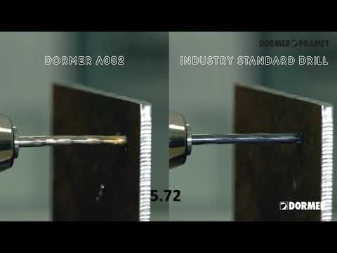 A002 HSS Dormer vs broca industrial estándar