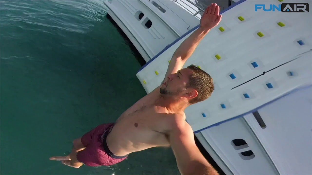 Watch superyacht crew and guests enjoy the latest and greatest inflatable yacht toys from FunAir