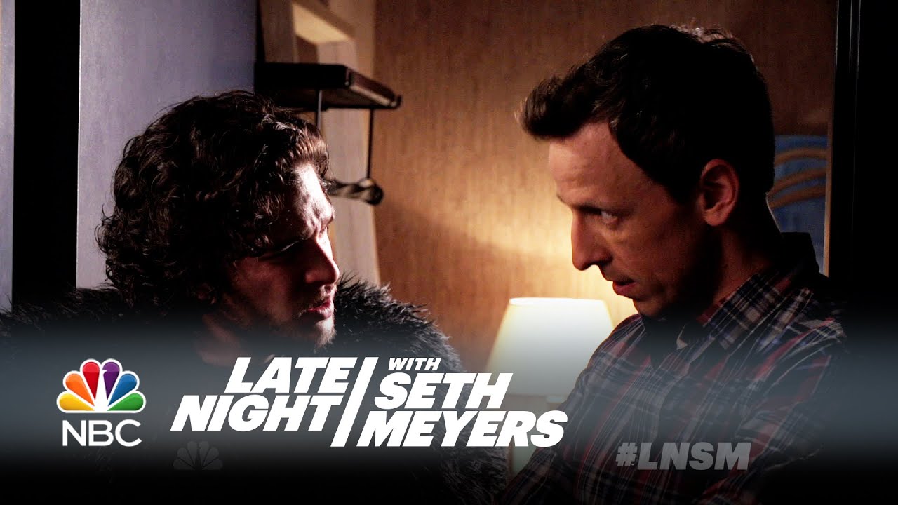 Seth Brings Jon Snow to a Dinner Party - Late Night with Seth Meyers