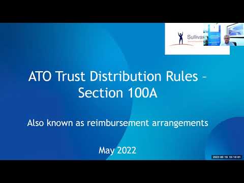 Watch — ATO trust distribution rules, section 100A