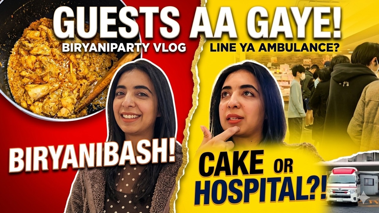 Guests Aa Gaye 🤭 | Biryani Party Vlog 🍗 | Cake ke Liye Lambi Line 😱 | Hospital Visit