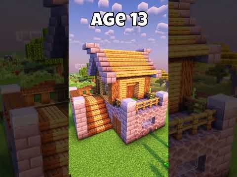 HellFrozen - Minecraft Building at Different Ages?🤔 #shorts