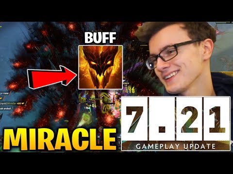 Shadow Fiend Buff 7.21 Dota - Miracle try it in 2 Games and win all