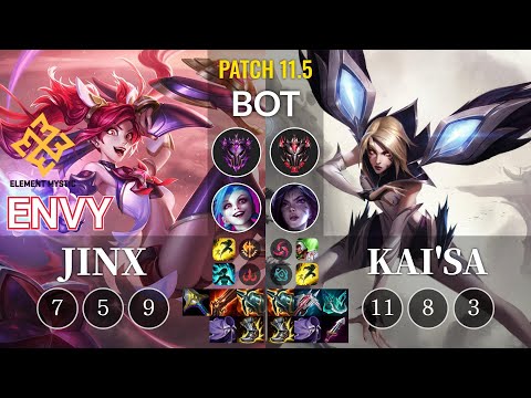 EM Envy Jinx vs Kai'Sa Bot - KR Patch 11.5
