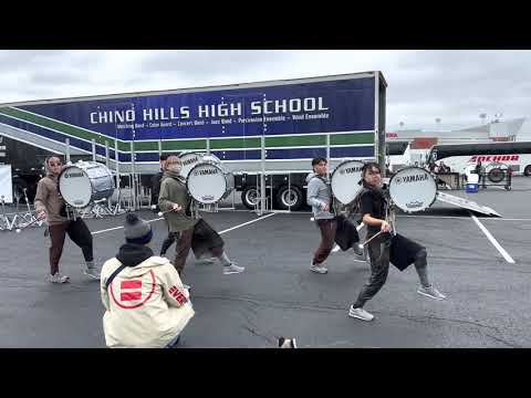 Chino Hills HS 2022 - Warm Ups In the Lot - WGI 2022 Prelims