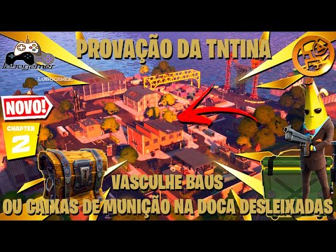 VASCULHE BAUS OU CAIXAS DE MUNIÇÃO NA DOCA DESLEIXADAS - FORTNITE