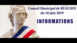 Conseil Municipal de Ruaudin du 18 juin 2019 en vidéo