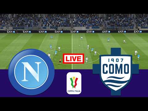 🔴In Diretta : Napoli vs Como | Quarti di finale Coppa Italia 25/26 | VideoGame Simulation