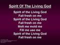 Spirit of the Living God (worship video w/ lyrics ...