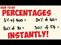 How To Work Out Percentages INSTANTLY