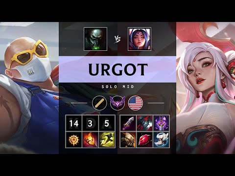 Urgot Mid vs Irelia - NA Master Patch 25.18