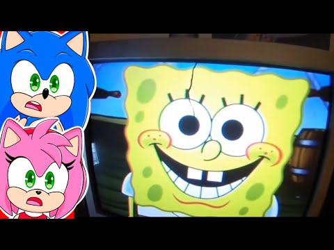 Sonic and Amy watch Spongebob WARNING + REACTING TO THE SCARIEST SPONGEBOB SORA 2 COMPILATION