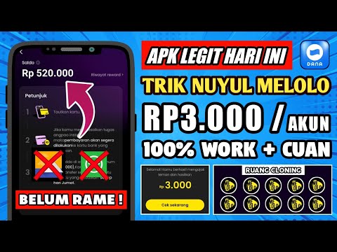 BELUM RAME ! TIPS CUAN APK MELOLO PENGHASIL UANG 2025, APLIKASI PENGHASIL SALDO DANA 2025