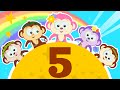 Five Little Monkeys Jumping On The Bed Nursery Rhymes Popular Nursery Rhymes By HooplakidzTV
