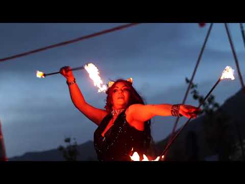 Promotional video thumbnail 1 for PyroParis Fire Performing Stiltwalking