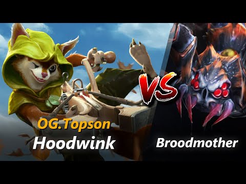 How to Hoodwink mid vs Broodmother (feat. Topson) | First 10 minutes