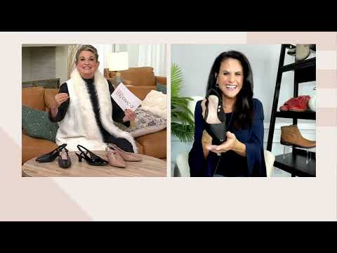 Clarks Collection Leather Sling- Back Pumps - Kepley Lane on QVC