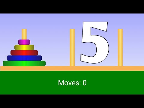 Tower of Hanoi: Five Rings Solution 5. - YouTube