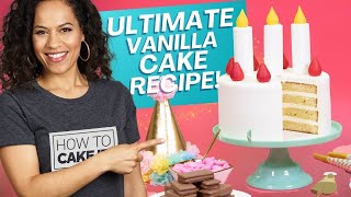 The ONLY Vanilla cake recipe you’ll ever need! Delicious, moist |Yo’s most popular cake recipe ever!