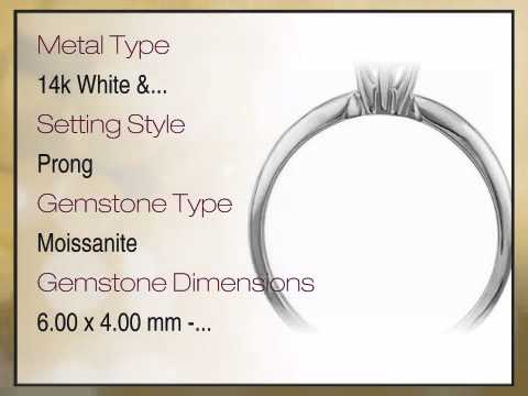 Amazing Created Moissanite Solitaire Engagement Ring With Oval Center - Metal Type and Stone Size Op