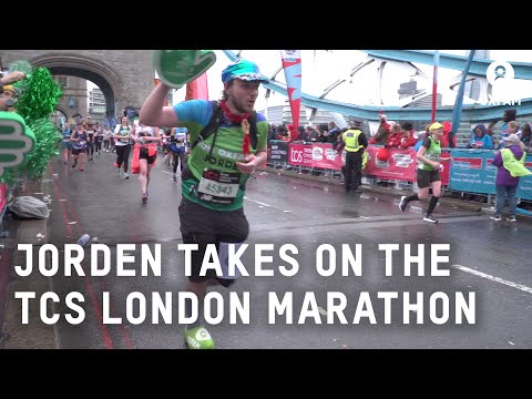 Jorden ran the London Marathon in clogs. Good luck to all our runners this year. | Oxfam GB