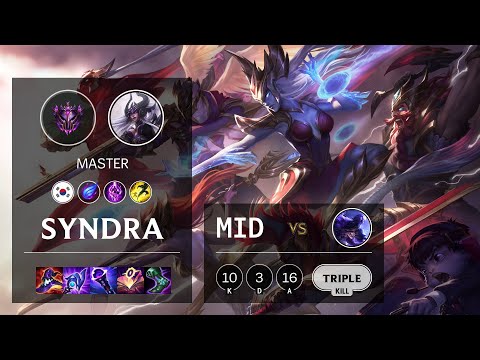 Syndra Mid vs Ryze - KR Master Patch 10.25