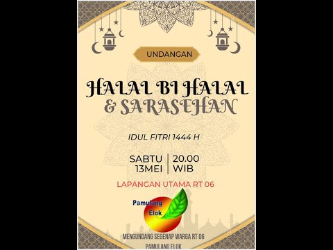 Halal Bihalal 1444 H Warga RT 06 RW 14 Pamulang Elok Tanggal 13 Mei 2023