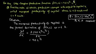 Cobb Douglas Function | Solved Example | Function of Several Variables | Full Concept | Mathematics