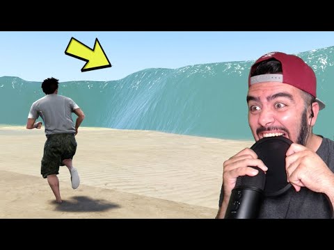 24 SAAT ARALIKSIZ TSUNAMIDEN KAÇTIM DALGALRA BAK - GTA 5 MODS