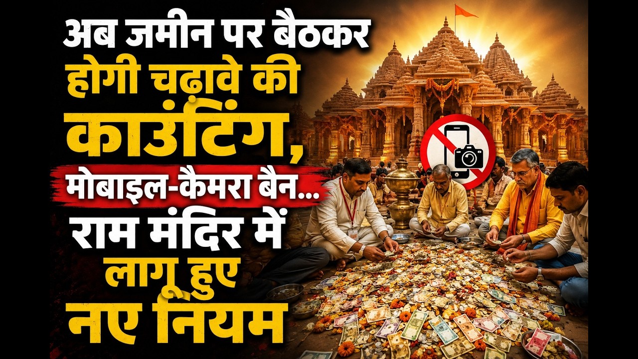 अब जमीन पर बैठकर होगी चढ़ावे की काउंटिंग, मोबाइल-कैमरा बैन... राम मंदिर में लागू हुए नए नियम