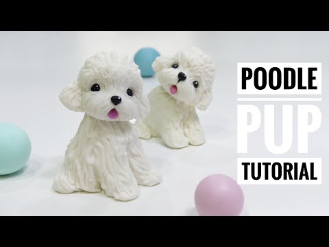 POODLE PUP TUTORIAL | clay modeling | 小貴賓教學 | 黏土捏塑 |